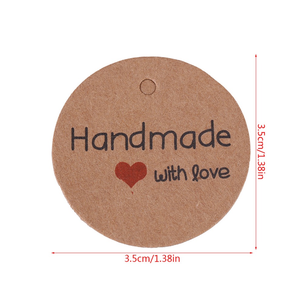 100pcs Price Tag Brown Handmad - Kraft Hang Tag review and price